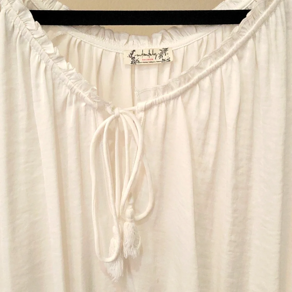 White Free People body suite, size large - Picture 2 of 3